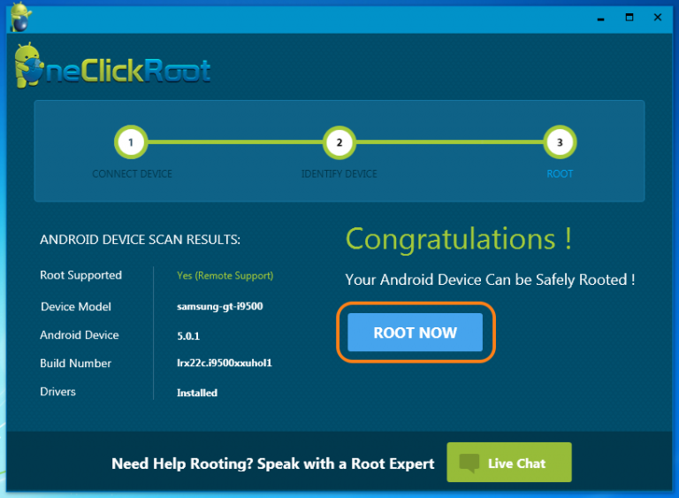 one click root email and password