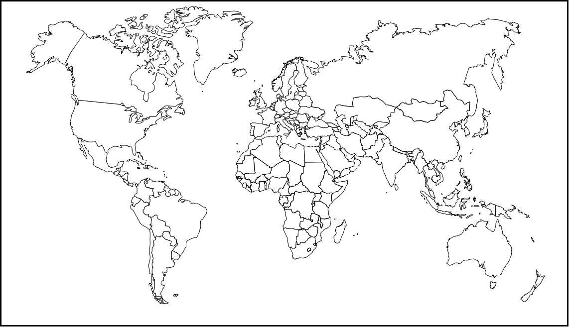 خريطة العالم الصماء بجودة عالية